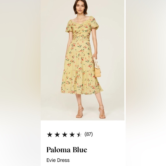 Paloma Blue Evie Dress, size M, yellow floral preloved - Picture 1 of 7